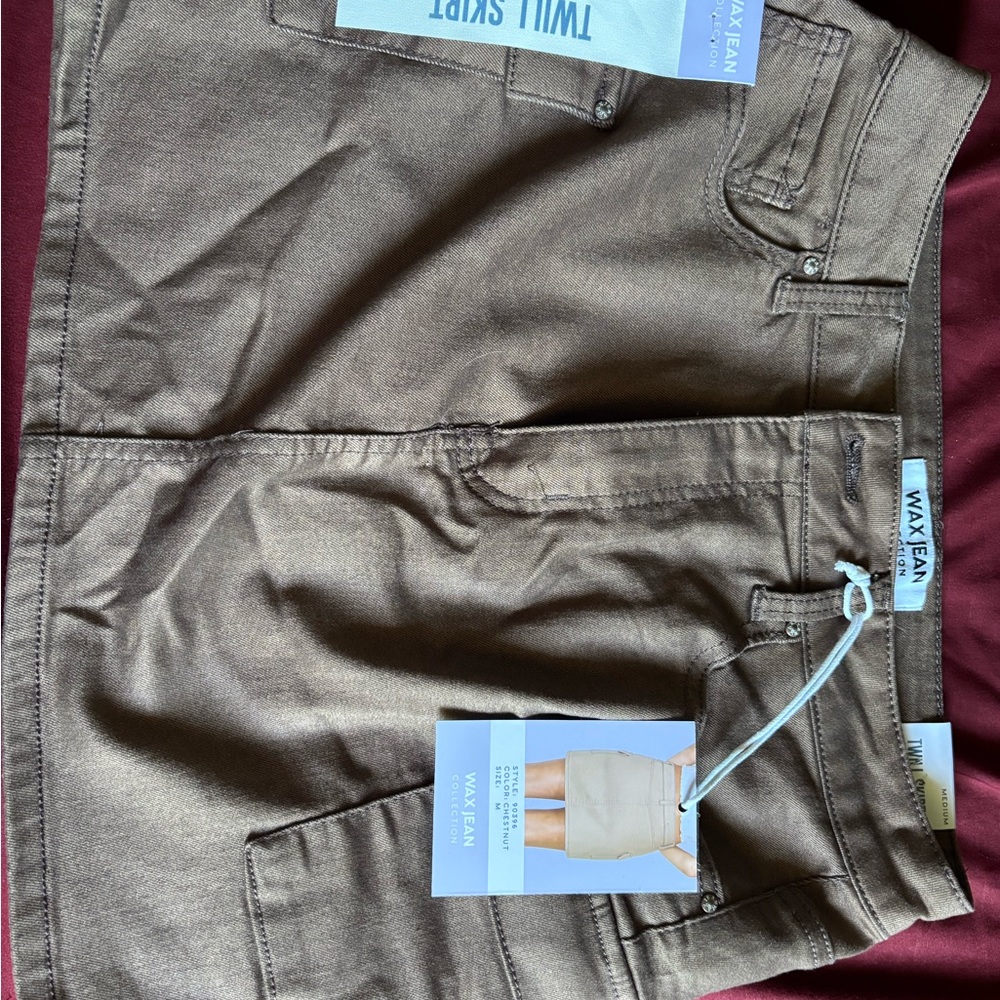 Wax Jean Chocolate Brown Skirt